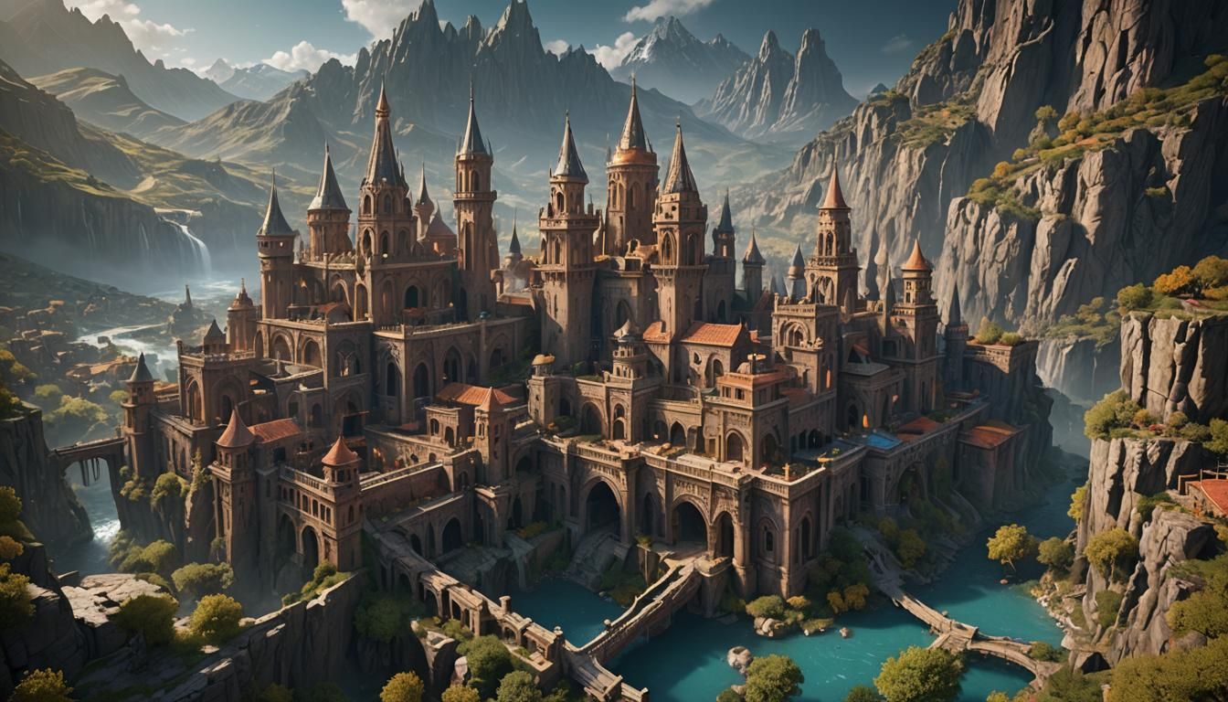 Fantastical Matte Painting in Deep Color, 8k Resolution