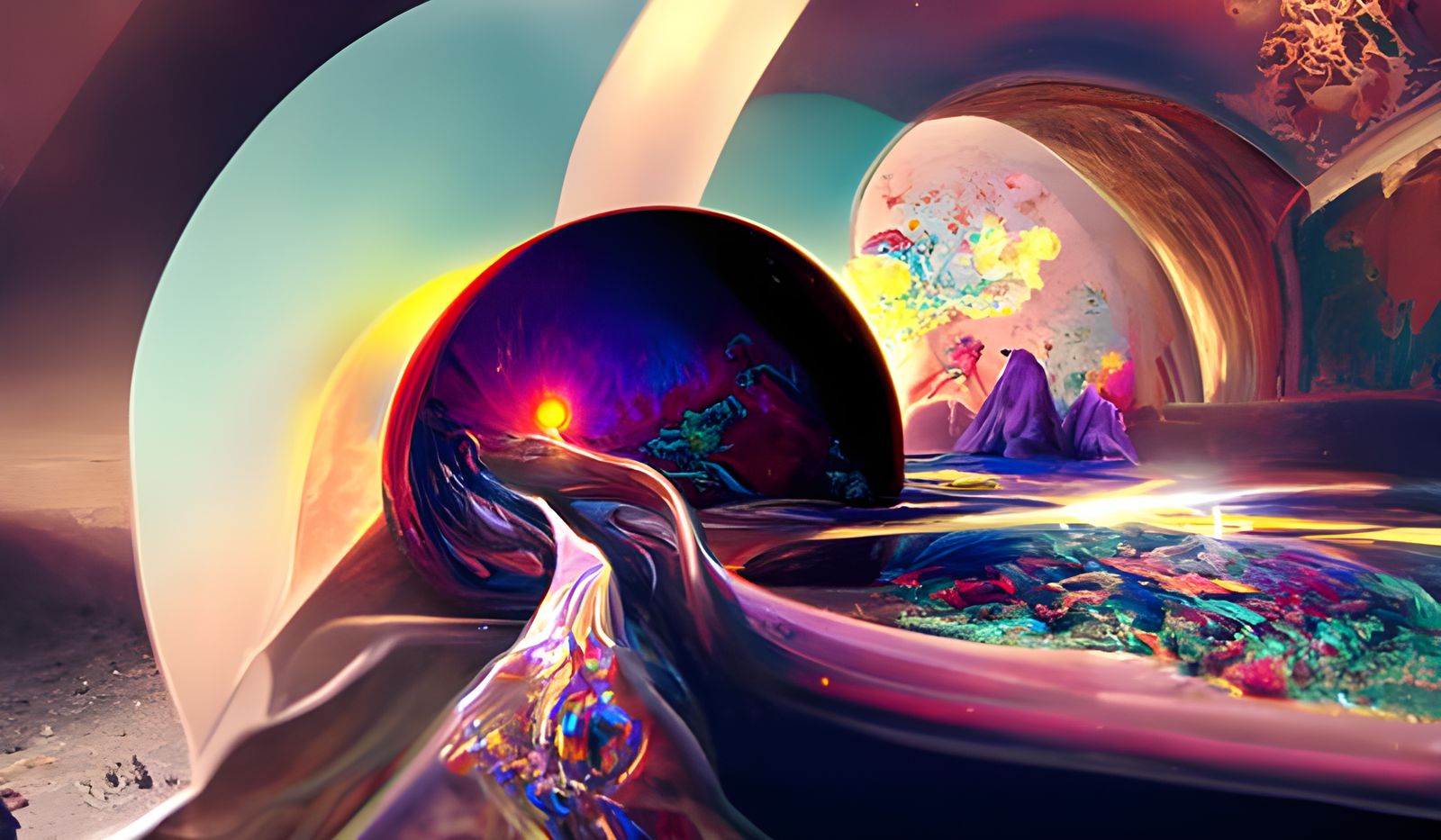 Surreal Black Hole with Mirrored Astral Forms