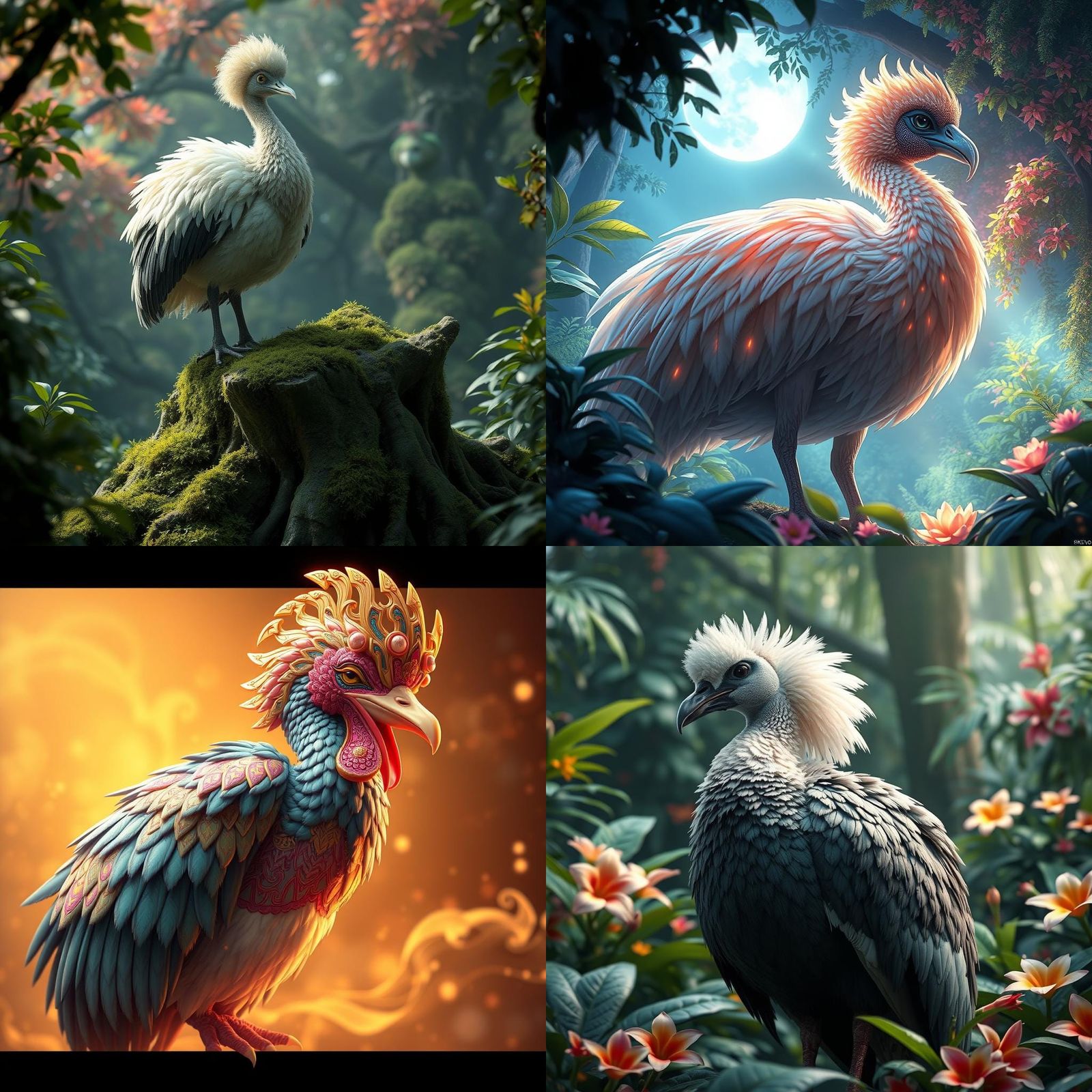 Detailed 3D Anime Dodo Bird Art