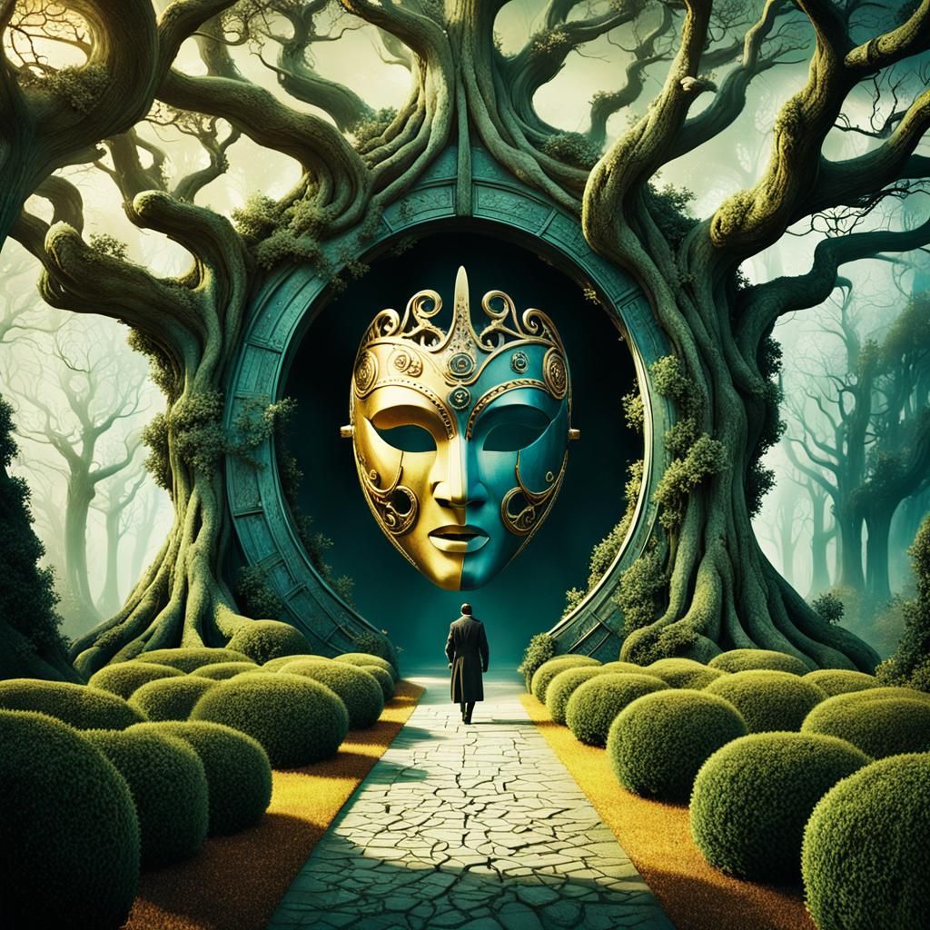 Stargate in Surreal Masquerade: A Cinematic Still