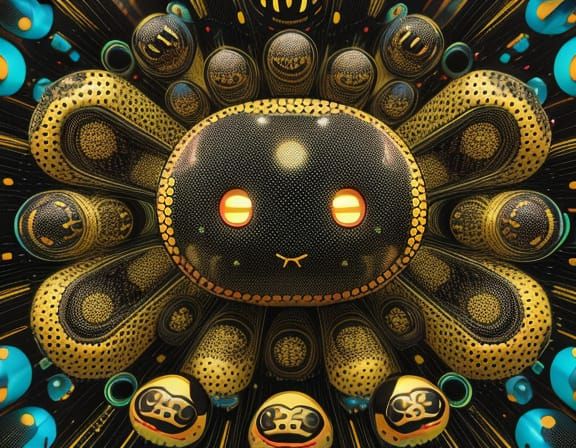 Surreal Hamster Superhero with Biomechanical Implants