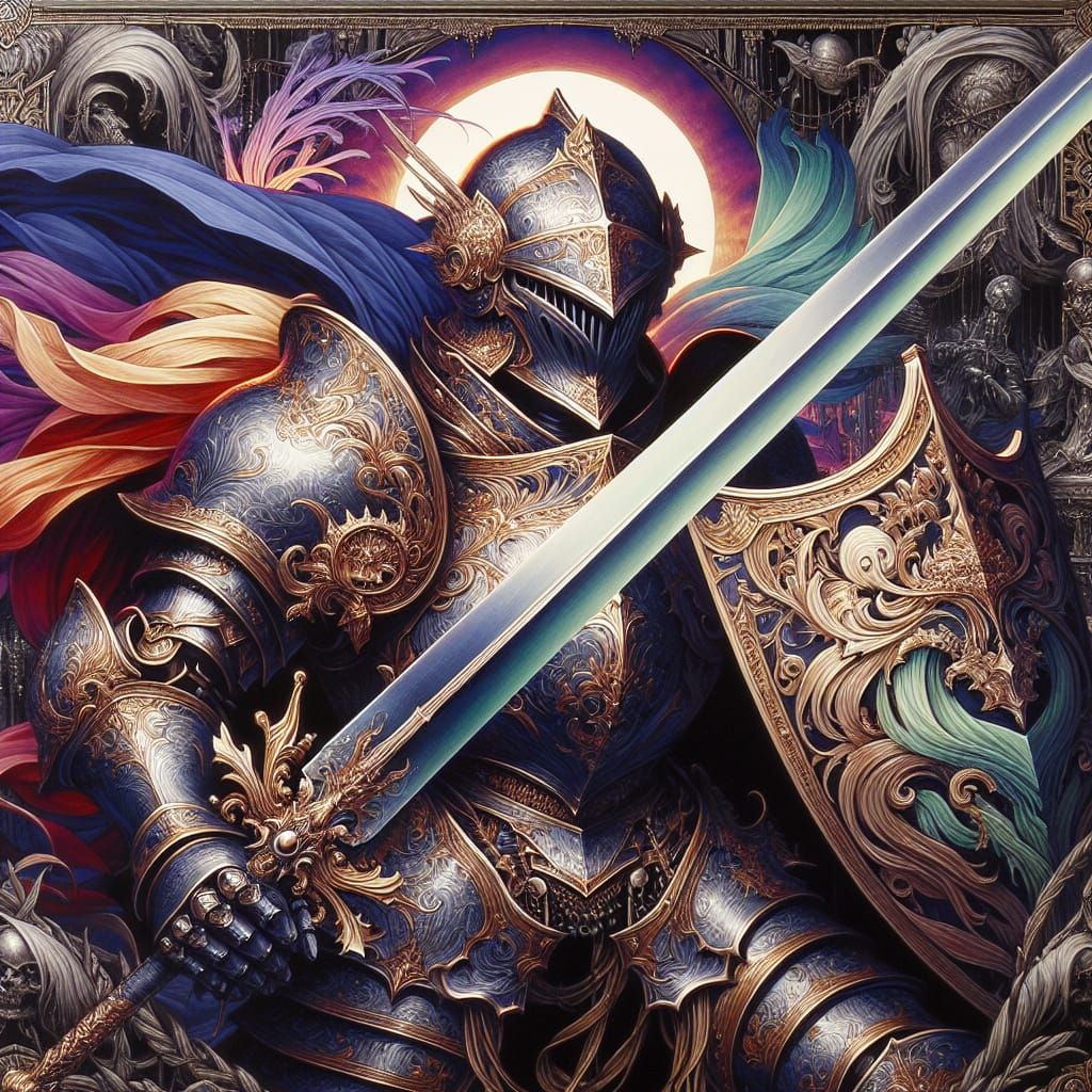 Gothic Knight Paladin on a Never-Ending Quest