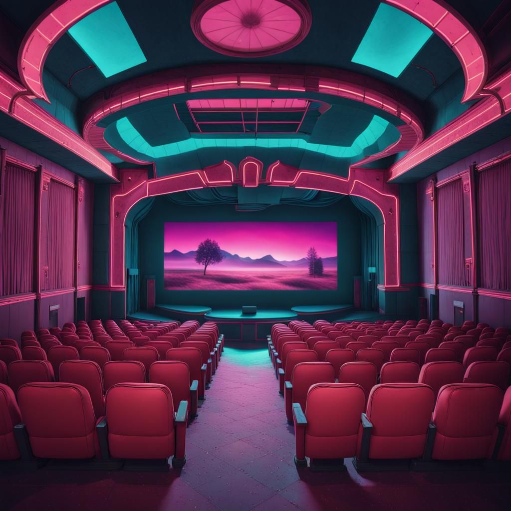 Synthwave Neon: Abandoned Movie Theater