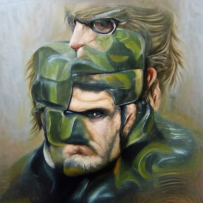 Metal Gear Solid 2 Snake: Oil Painting Portrait