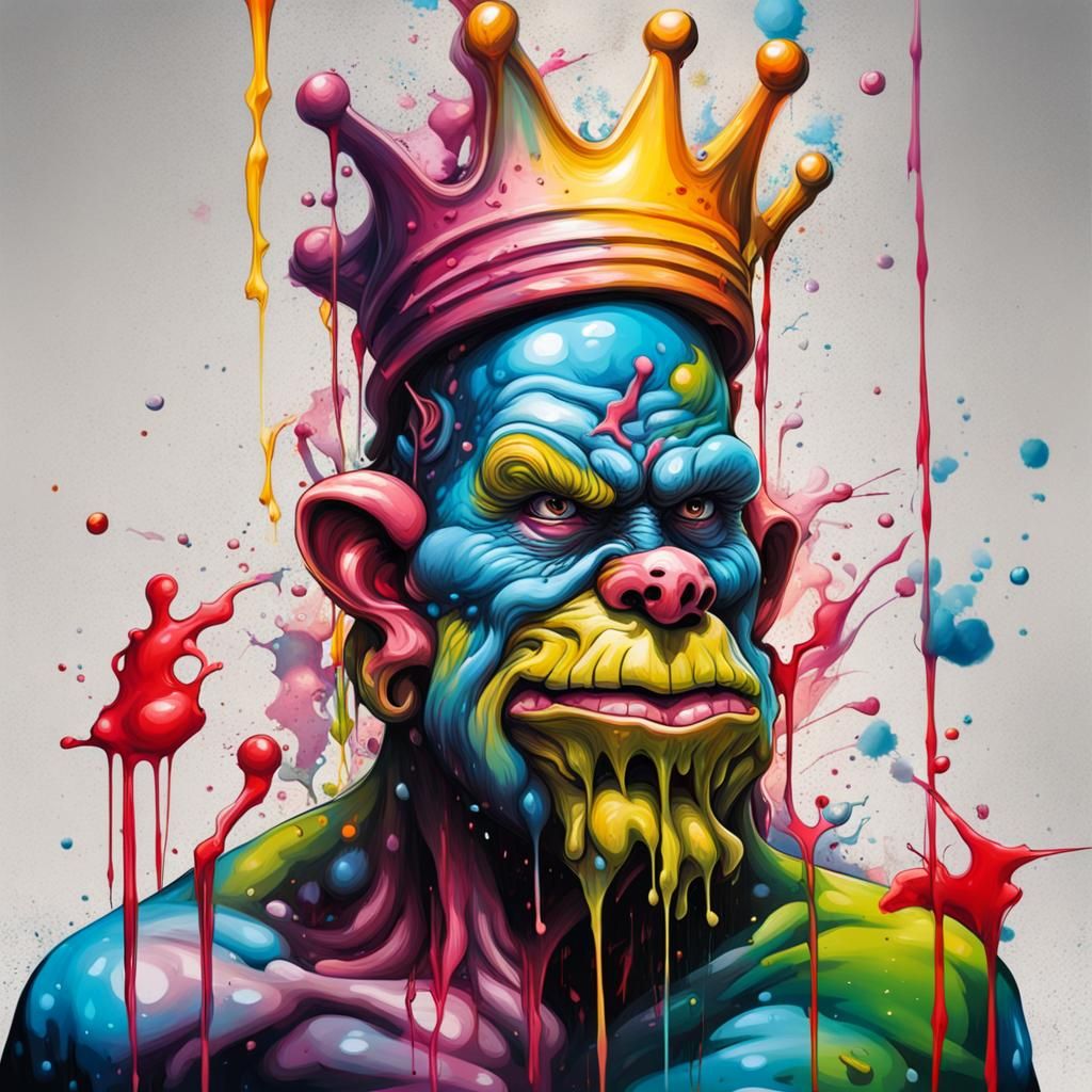 Frog Prince Transformation in Graffiti Street Art