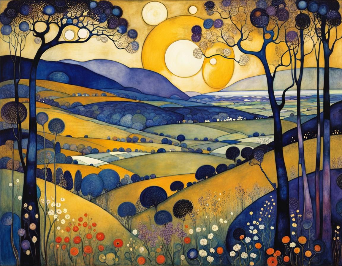 Mysterious Noctilucent Landscape in Deep Colors