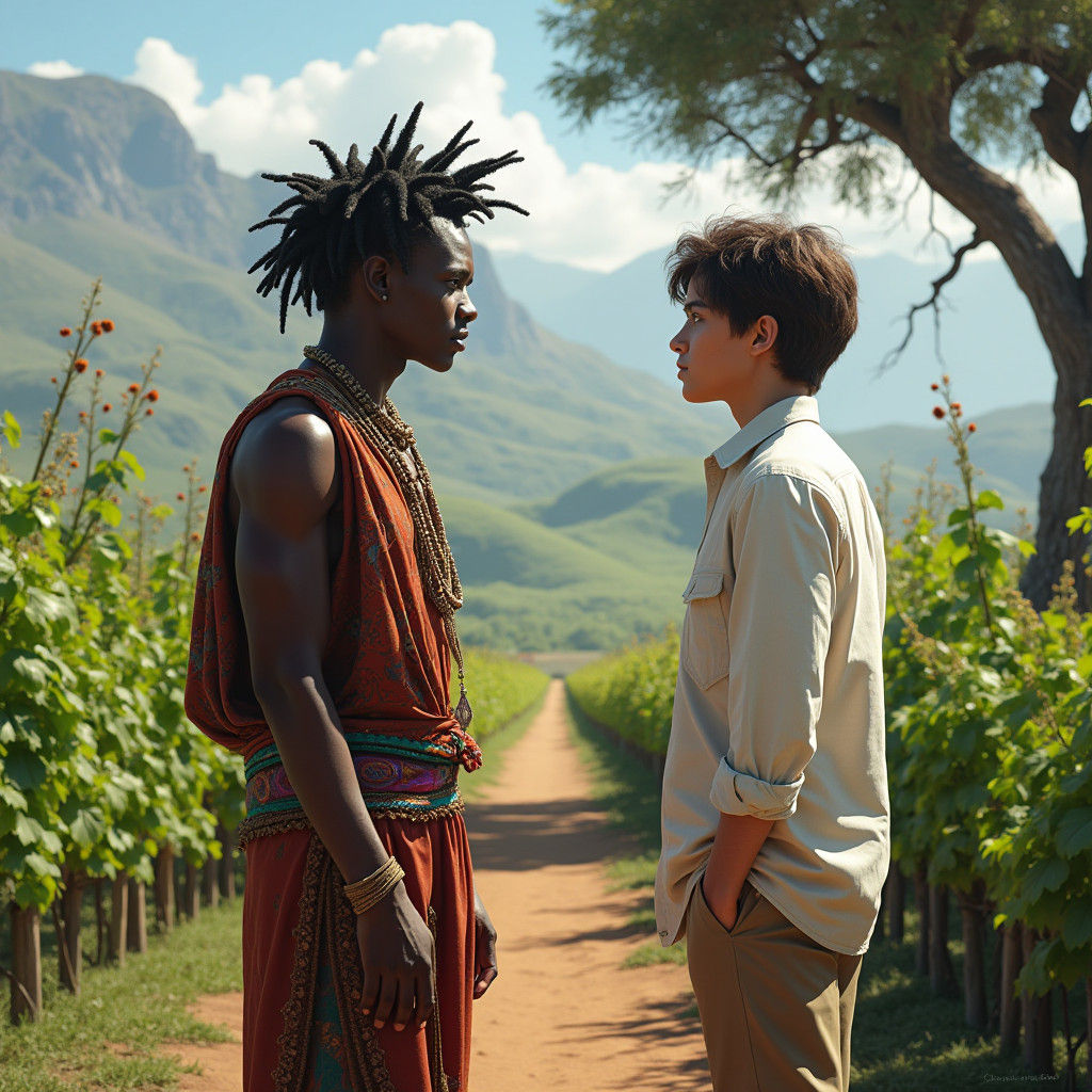 South African Farm Encounter: Fantasy Concept Art