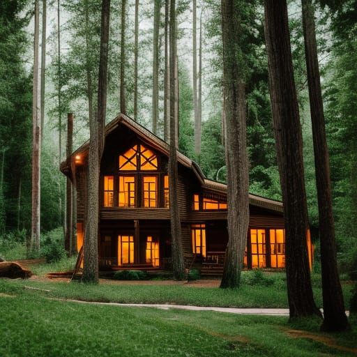 Cozy Home in the Woods: Professional Photography