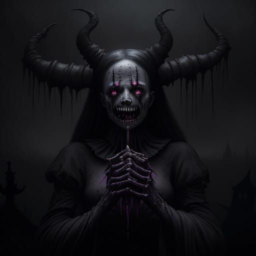 Grotesque Jester in Dark Fantasy Style