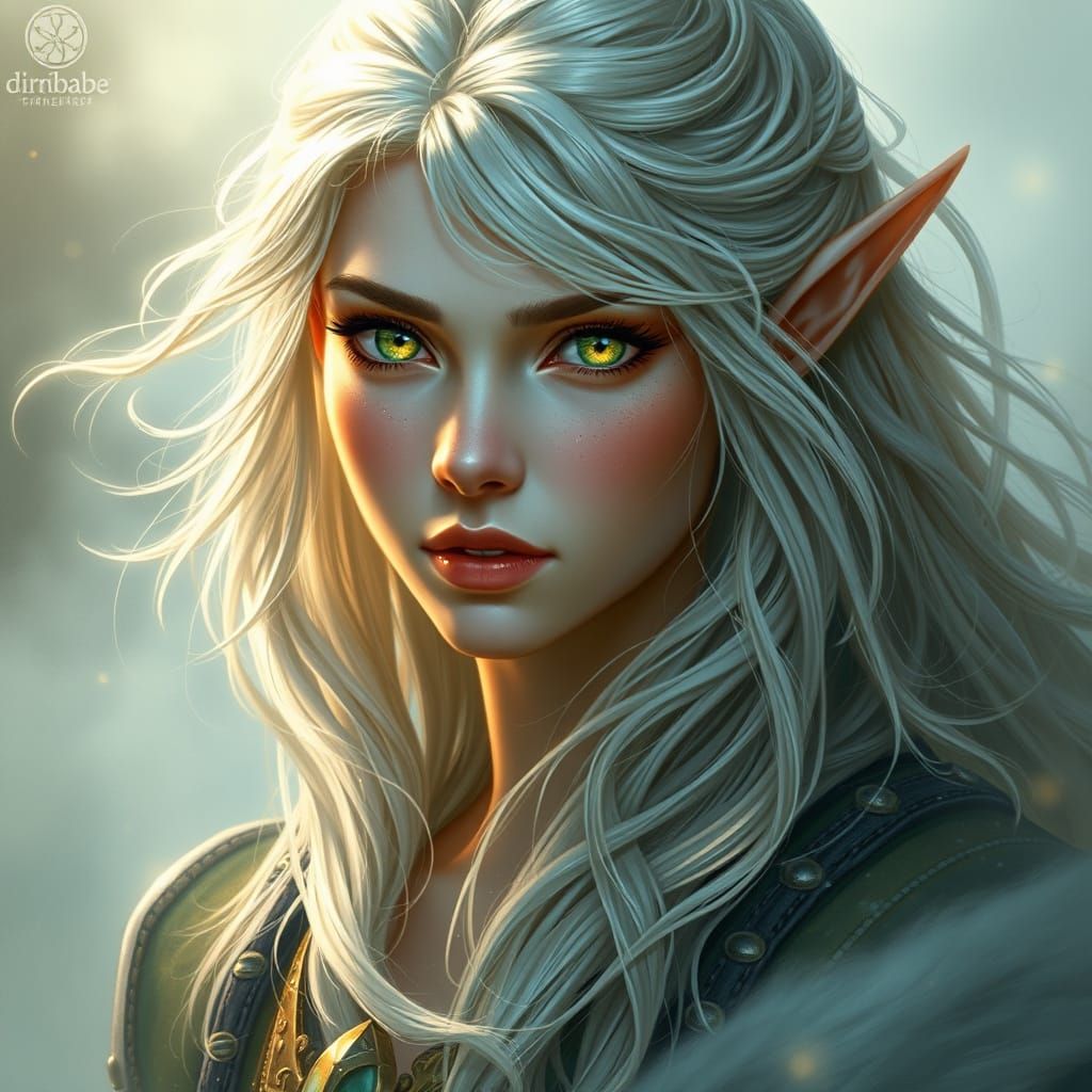Regal Elven Warrior in Ethereal Glow