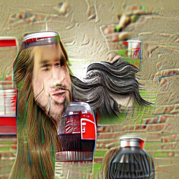 Surreal Melting Soda Can Psychedelic Art