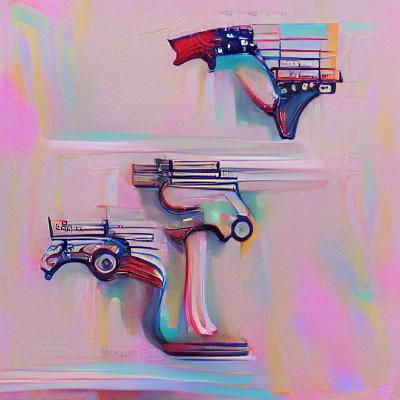 Dramatic Close-Up of a Firearm