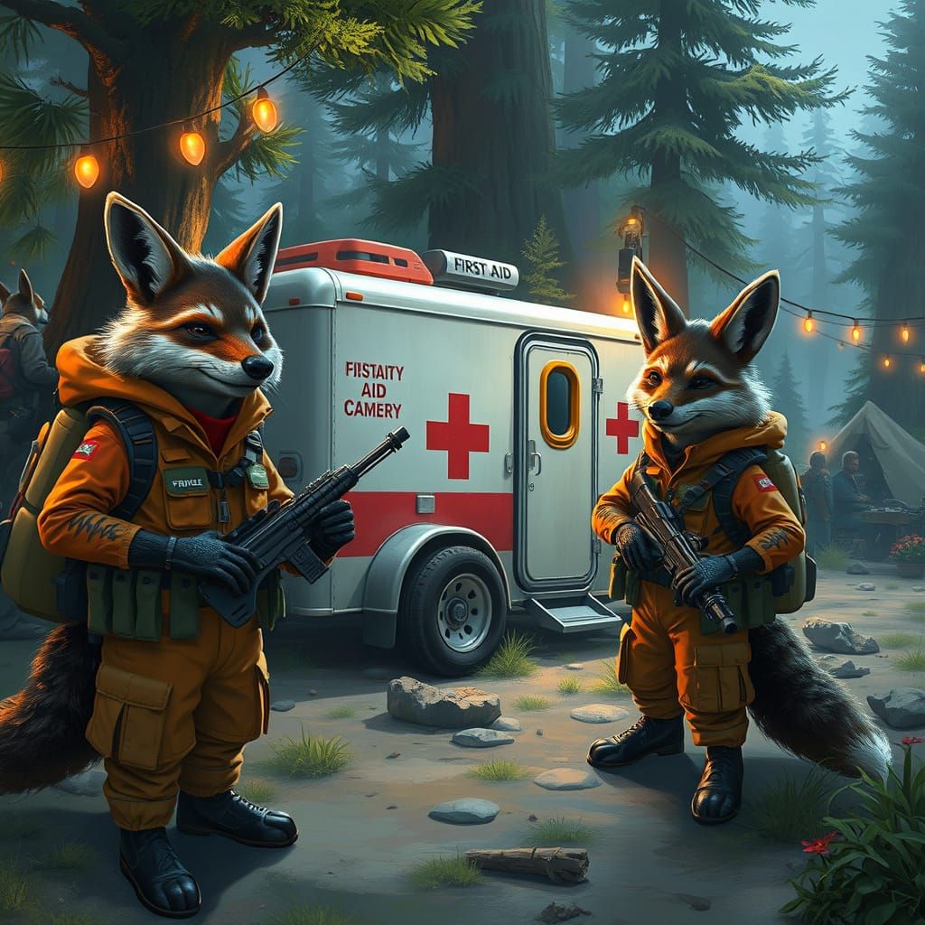 Fantastical Coyotes Build First Aid Trailer in Vibrant Chari...