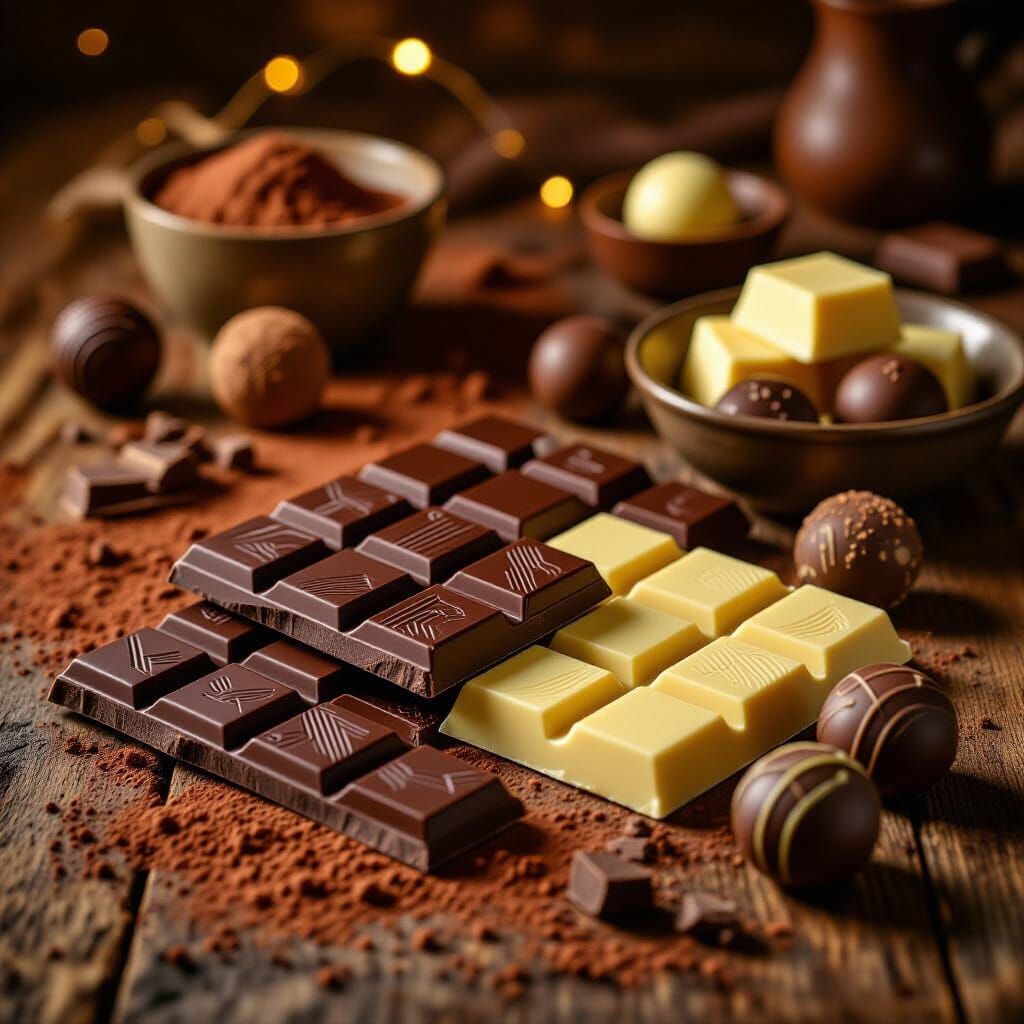 Melting Chocolate Still Life in Hyper-Realistic Style