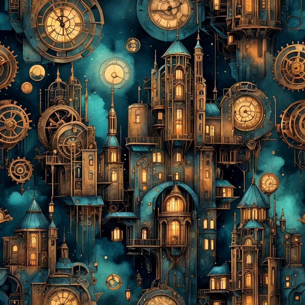 Art Deco Architecture in Steampunk Style