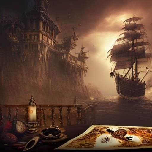 Pirate Hat Still Life: Epic Digital Painting