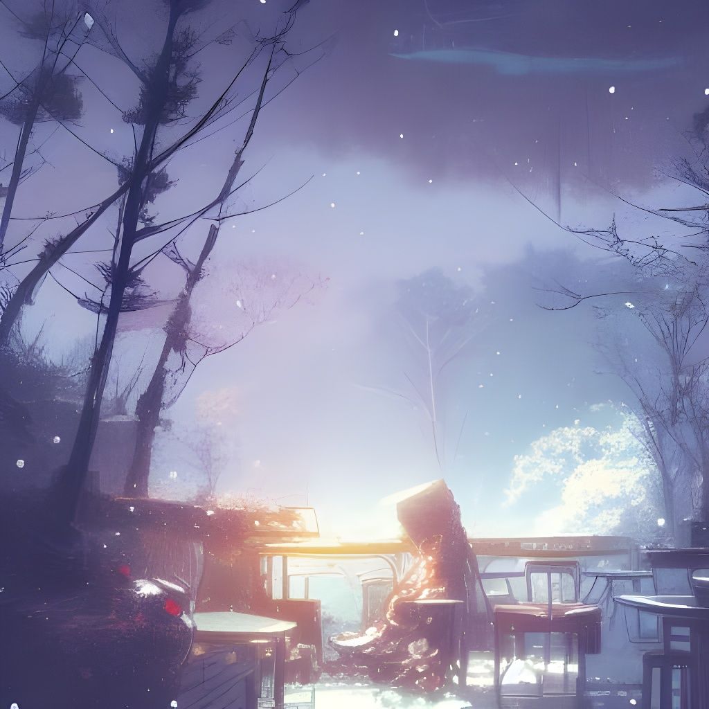 Sitting outside in winter.