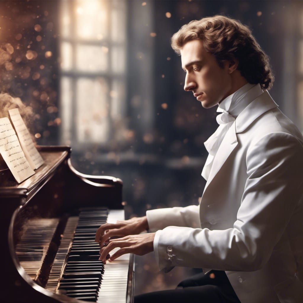 Passionate Chopin Performance: 3D Digital Art