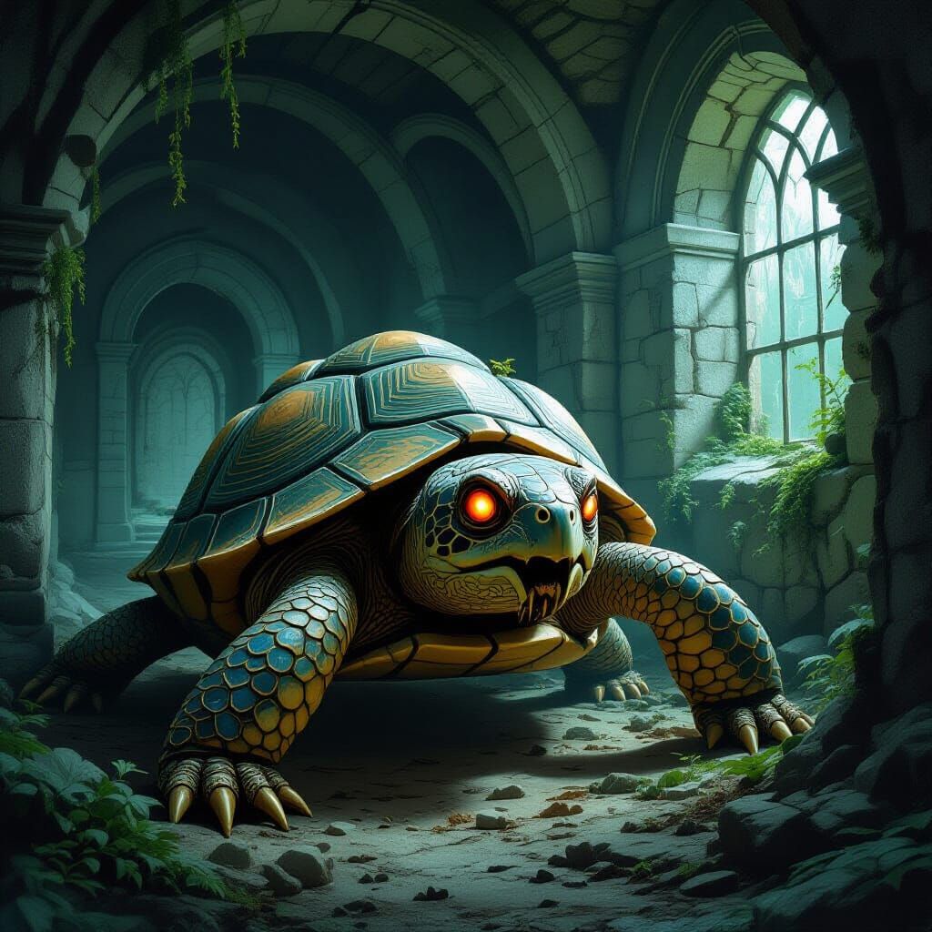 Crawling Haunted Ancient Landscape