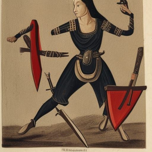 Woman Warrior in Ancient Northern European Style