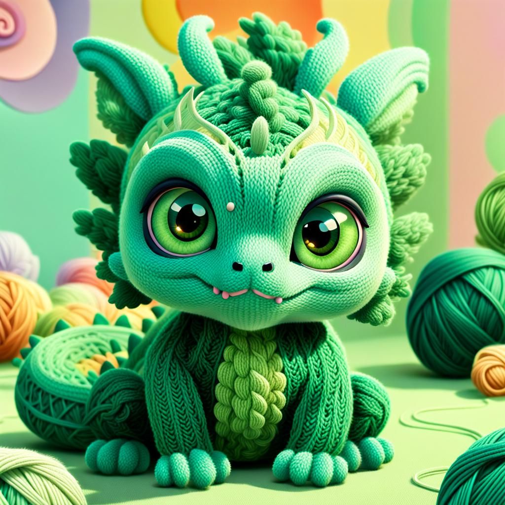 Knitted Dragon