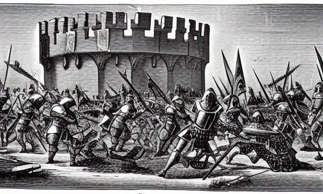 Medieval Army Besieges Fortress in Fantasy Battle