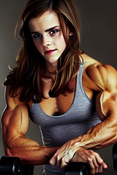 Extremely Muscular Woman Bodybuilder With Ripped Physique