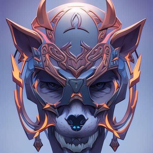 Furry Rat Skull Mask Portrait in Detailed Digital Art