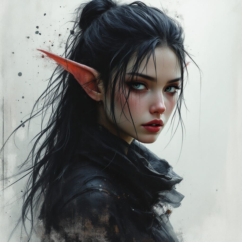 Ethereal Elven Rogue Pirate in Urban Realms