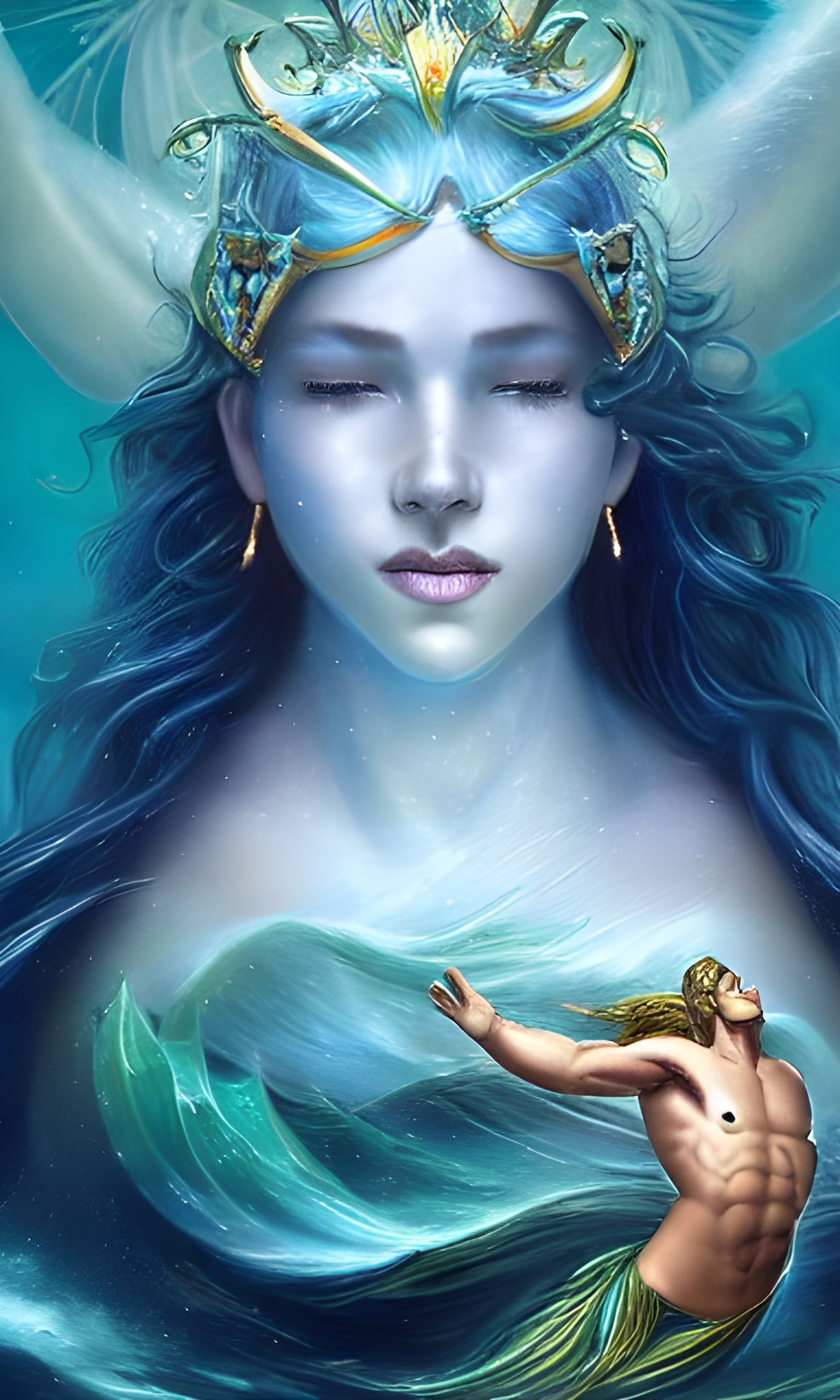 Poseidon: God of the Sea in Ethereal Photorealism