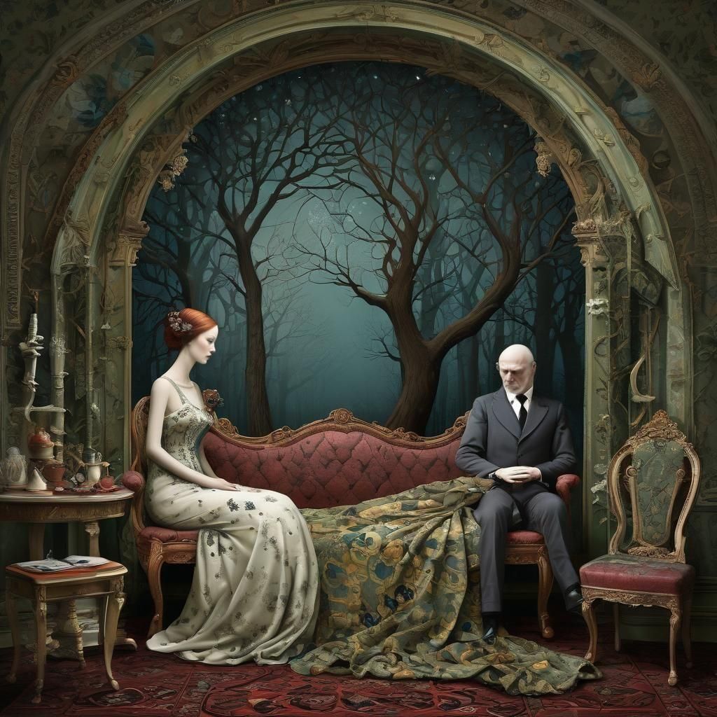 Surreal End of Relationship in Photorealistic Style