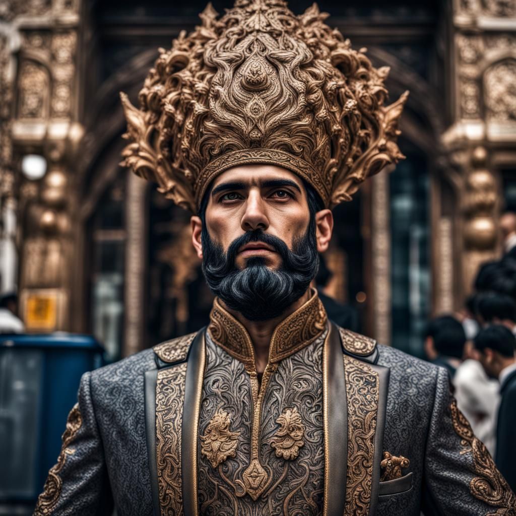 Angra Mainyu, God of Evil, in Crowded Street