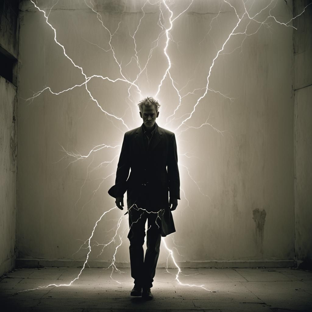 Zeus Throws Lightning in Minimalist Urban Style