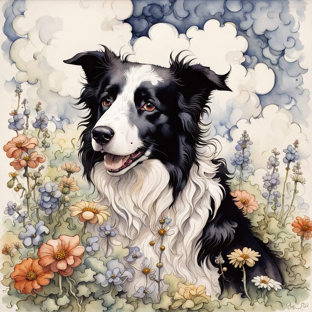 Border collie in his spare time...