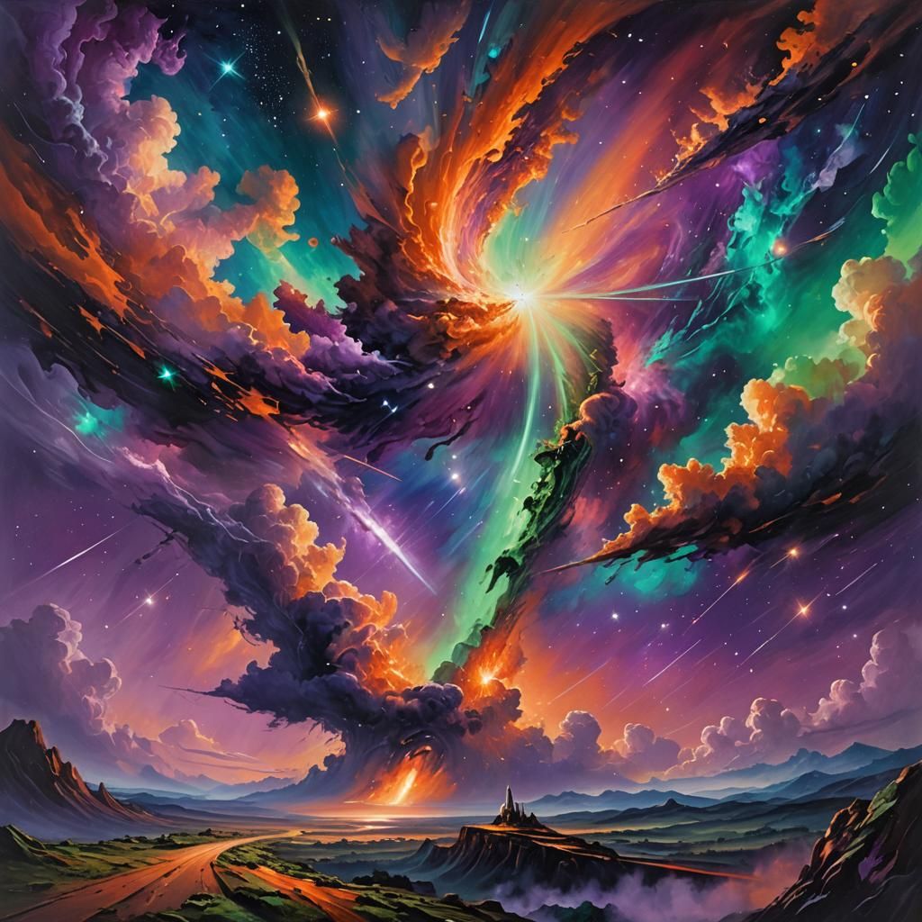 Interdimensional Spacecraft Emerge in Surrealist Oil Paintin...