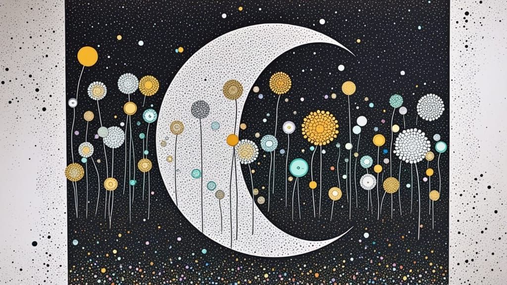 Vibrant Meadow with Tulips, Sunflowers, and Quartz