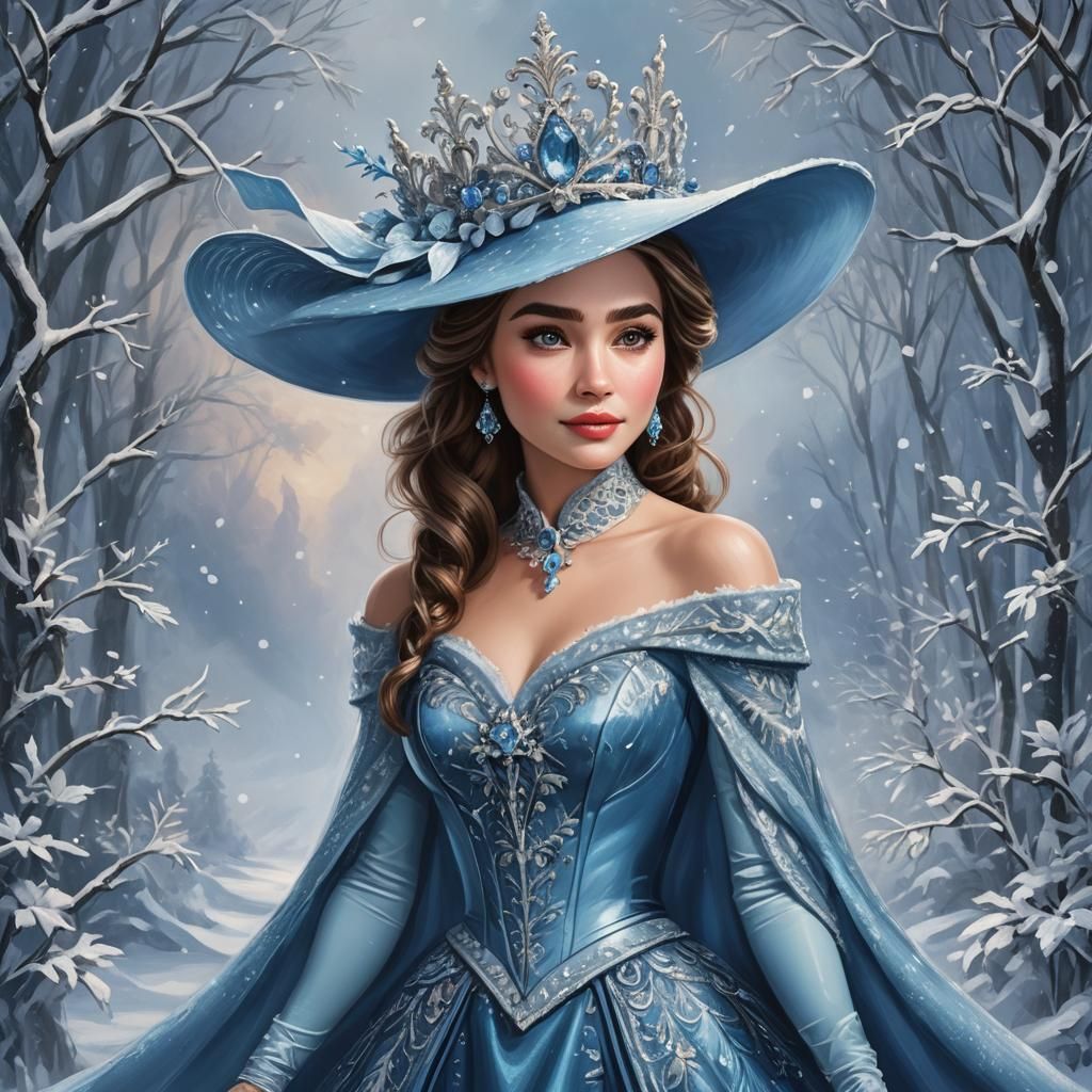 Fantasy Portrait of a Beautiful Woman in Blue
