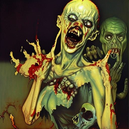 Zombie Woman's Salad: A Rockwell-esque Nightmare