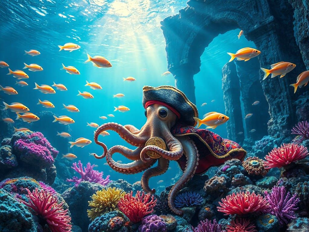 Vibrant Underwater Kingdom with Bioluminescent Coral