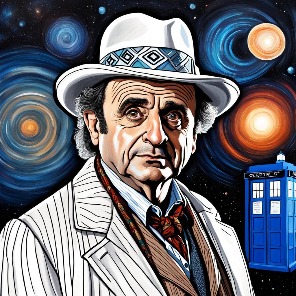 Sylvester McCoy as the Seventh Doctor in Space