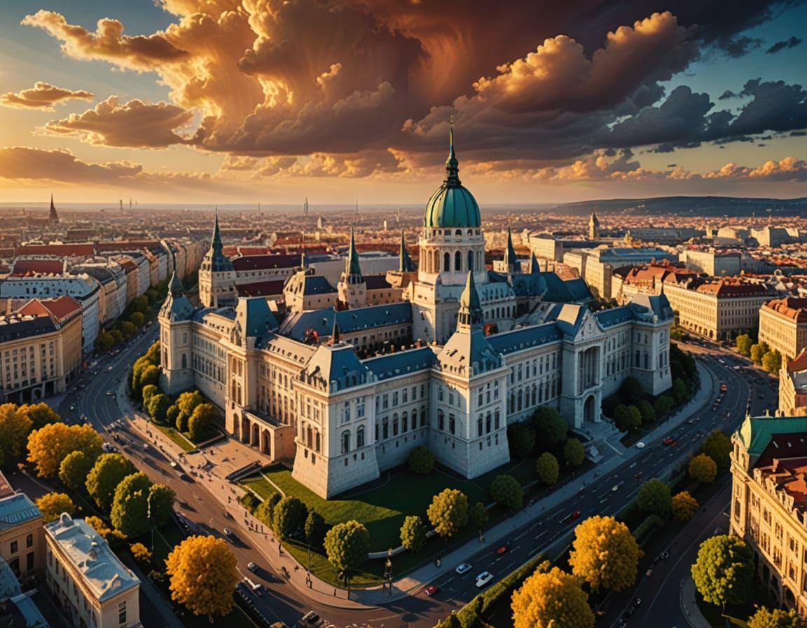 Buda Castle District Transformed into Surreal Masterpiece