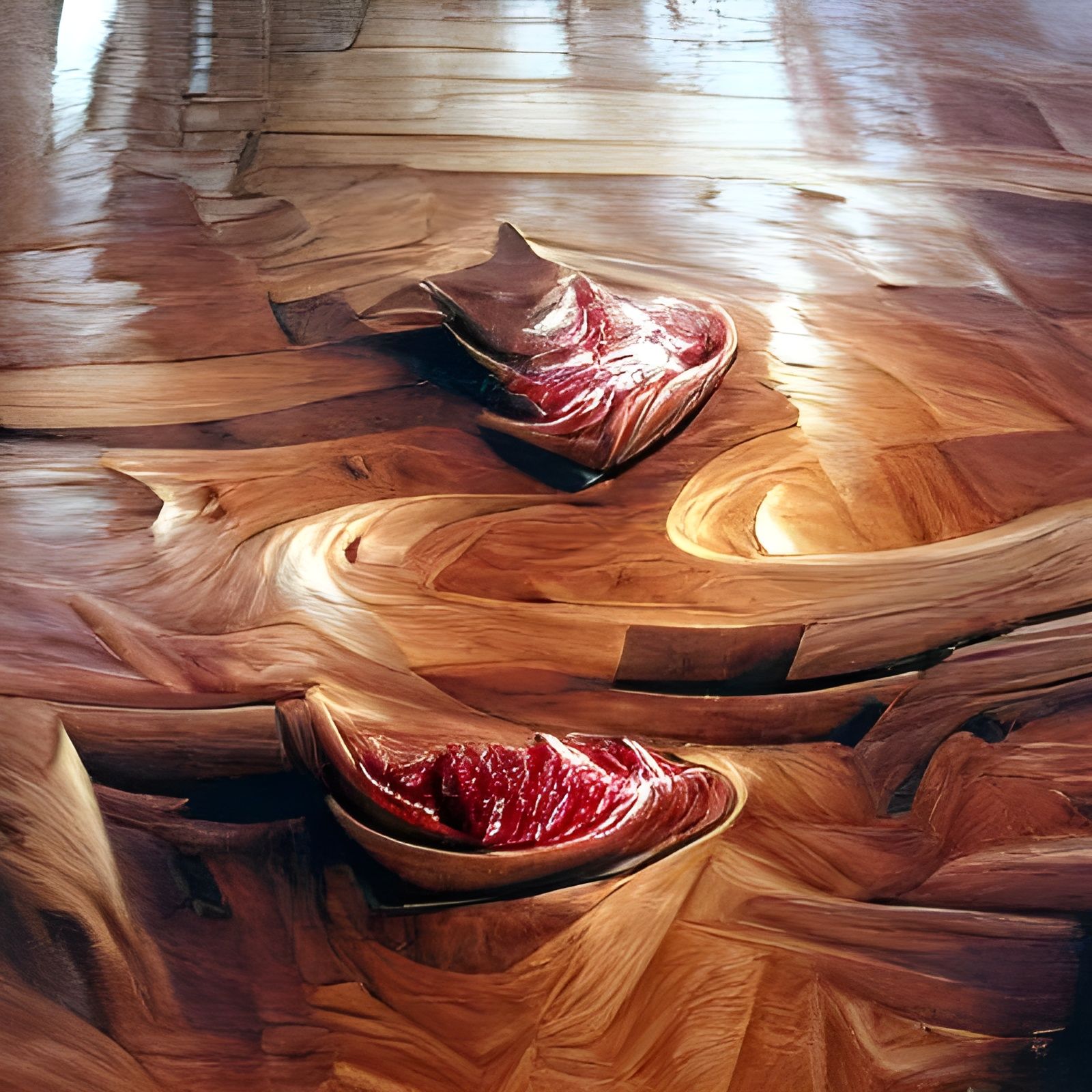 Heartwood Pine Floor: An Oil Painting