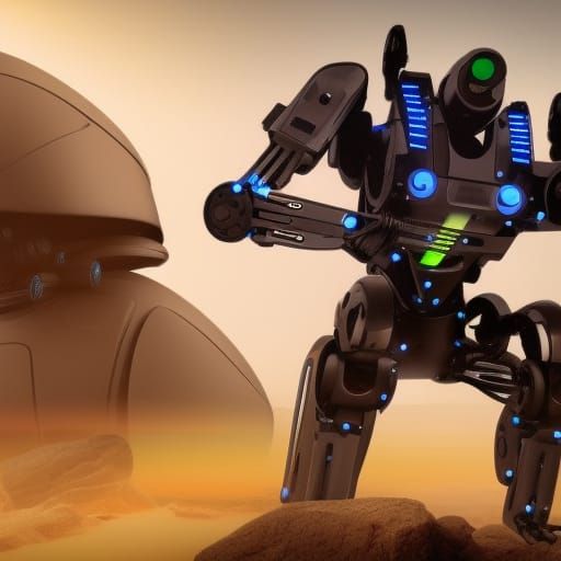 Futuristic High-Tech Robotic Weapon Concept