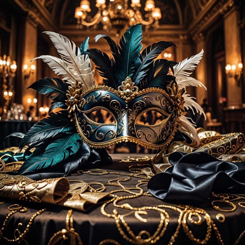 Intricate Masquerade Ball Scene in HDR
