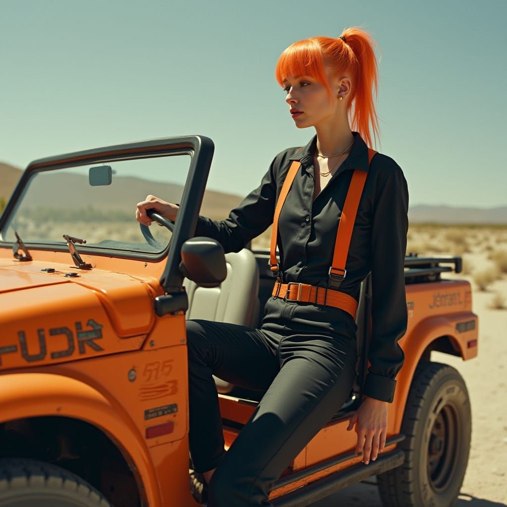 Leeloo in Futuristic Suzuki Samurai