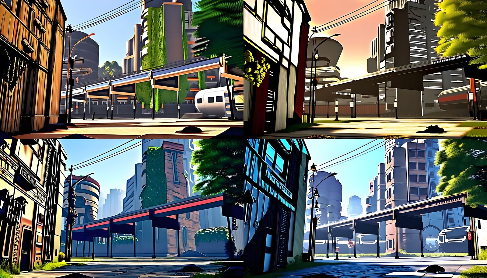 Ancient Ruins Teeming with Feline Creatures in Vivid 3D