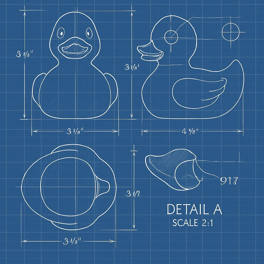 Technical Blueprint of a Rubber Duck