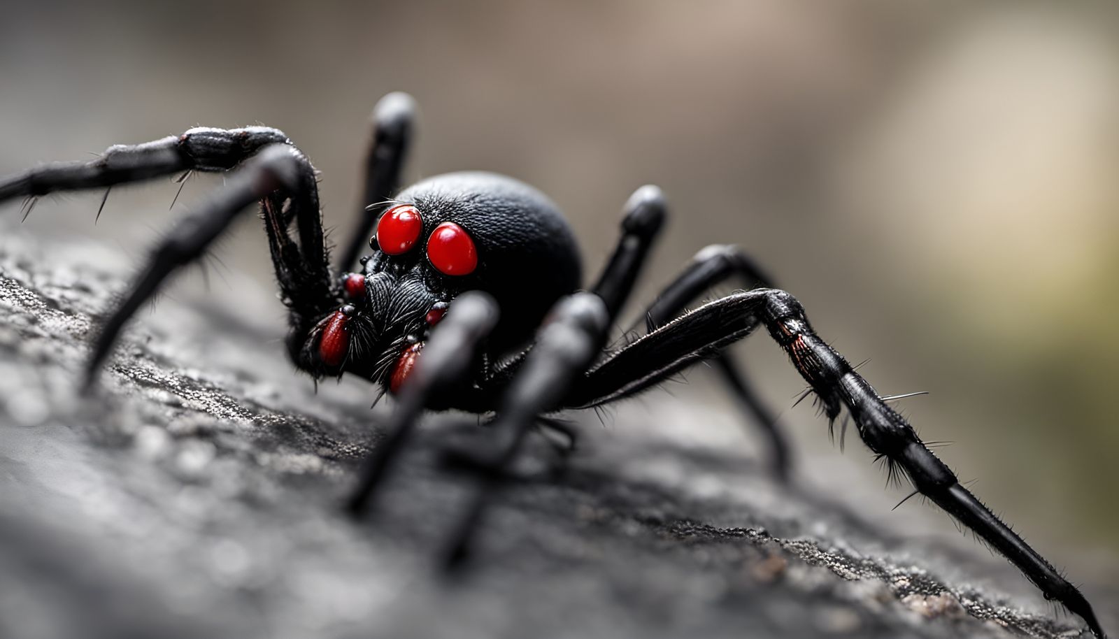 Hyperrealistic Black Widow Spider in High Definition