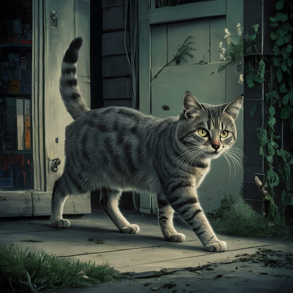 Although his air is debonair, he prowls around with wily care