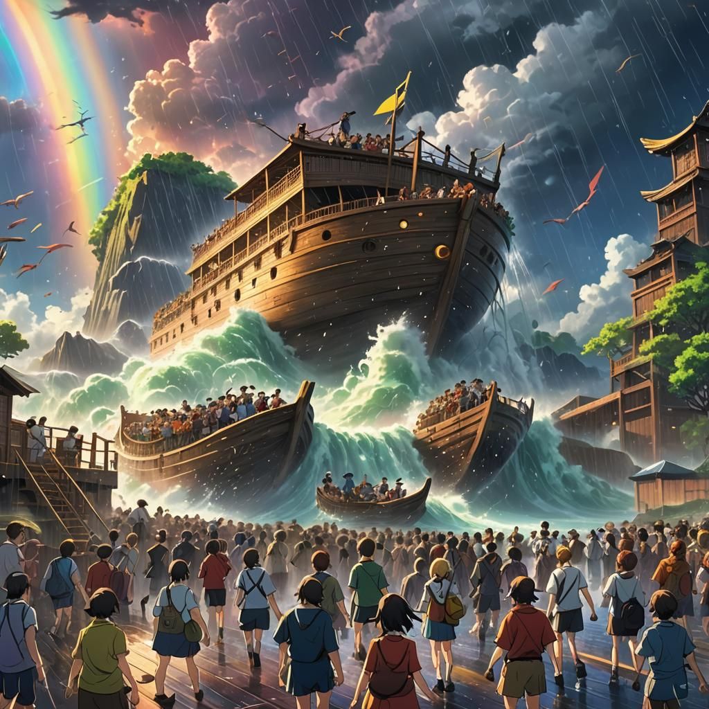 Anime Key Visual: Noah's Ark in the Deluge